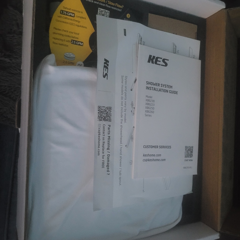 Silver  Shower System Installation Kit